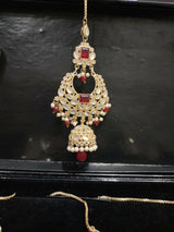 Deep Red Bridal jewelry | Women Jewelry| Worn Once