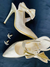 Hazar | Golden Heels ( Size: 37 ) | Women Shoes | New