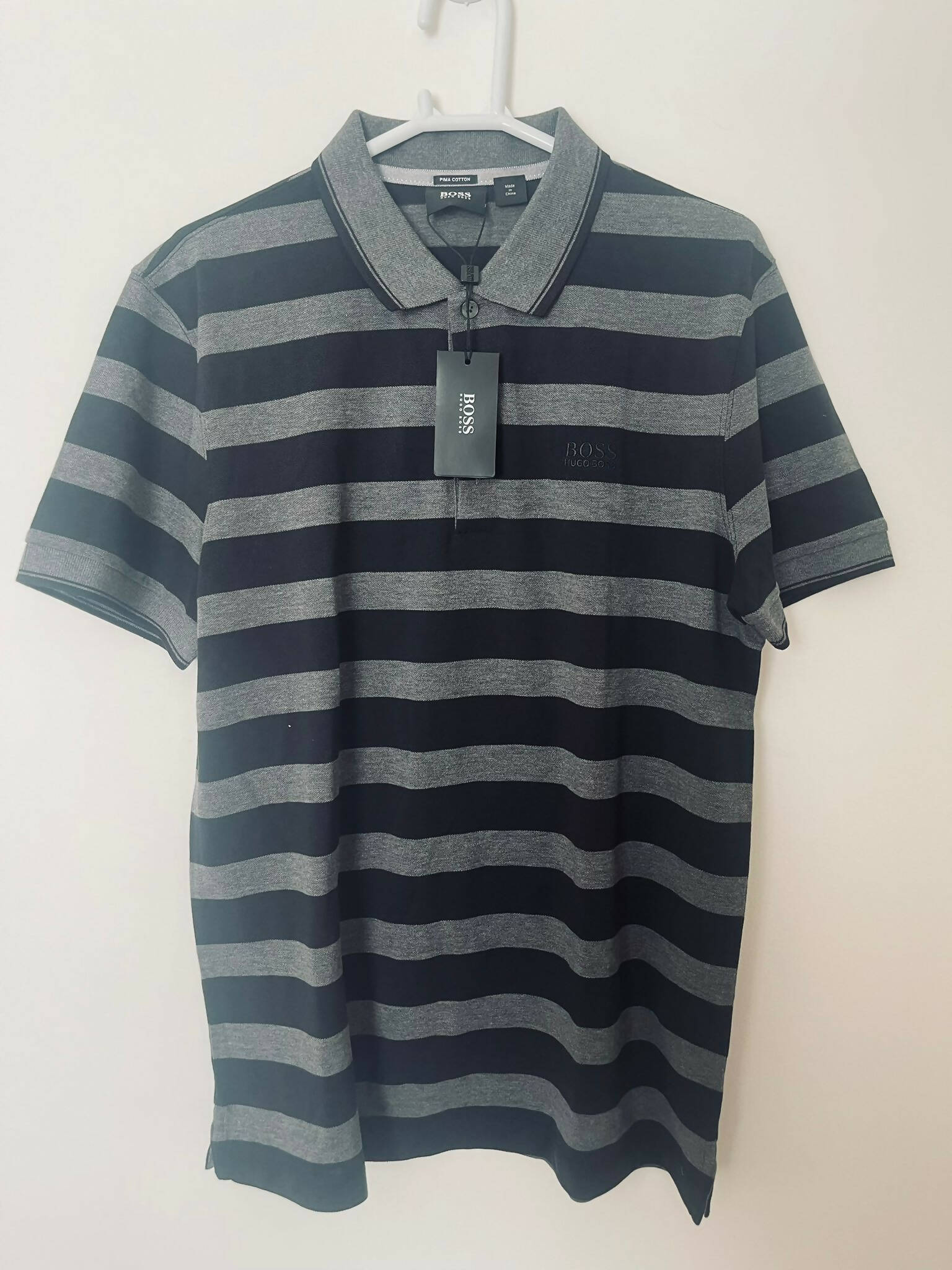 Boss | Black Striped Shirt (Medium) | Men T-Shirts & Shirts | Brand New