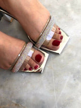 Walkeaze | Fancy Sliver Heels | Women Shoes | Size: 39 | Worn Once