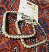 Pearl White Hoops| Women Jewelry | Earrings | Worn Once