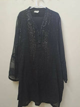 Black Fully Embroidered Suit | Women Locally Made Formals | Medium | Worn Once