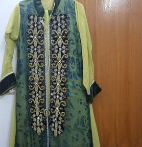 Green fancy Goan style Frock (Size: M )| Women Frocks & Maxis | Worn Once