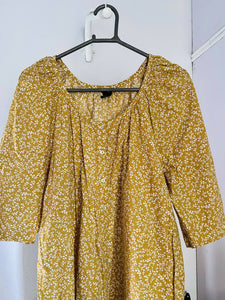 Mustard Open Shirt (Size: L) | Women Frocks & Maxis | New