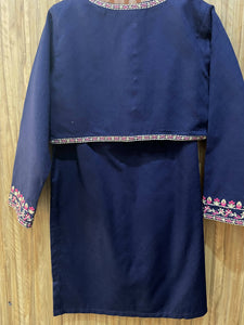 Minnie Minors | Blue Girls embroidered Kameez (5-6 yr) | Girls Shalwar Kameez | Worn Once