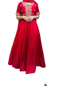 Candy Closet | Red Embroidered Frock (Size: S ) | Women Frocks & Maxi | | Preloved