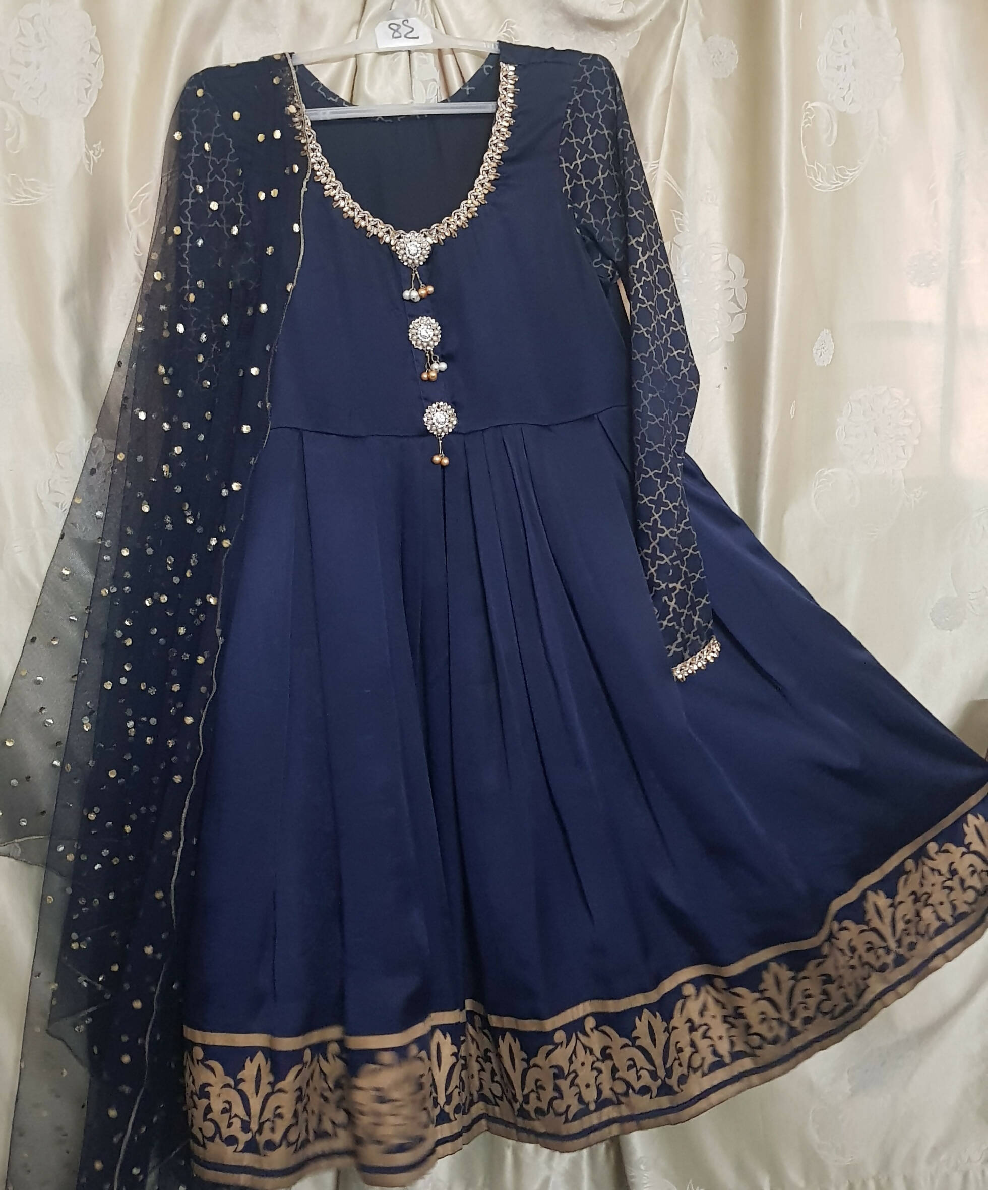 Blue frocks for ladies hotsell