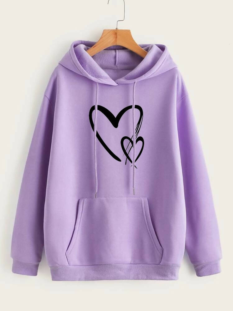 Fashion Holic | Two Heart Shaped Hoodie | Women Tops & Shirts | Size: All | New