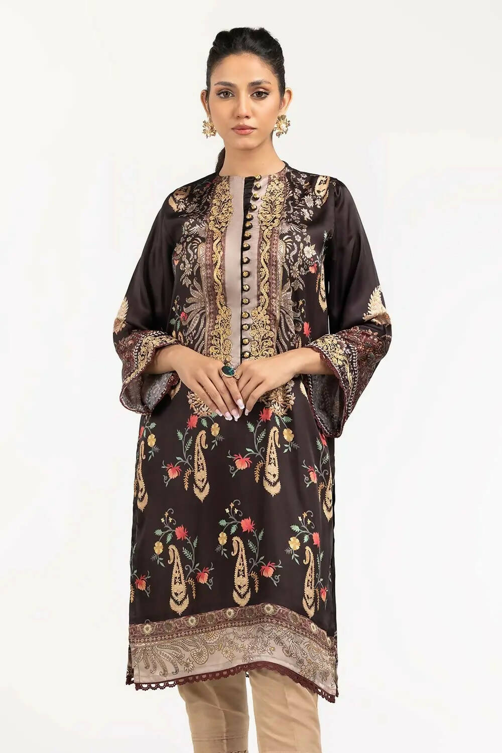 Gul Ahmed | Embroidered Suit | Women Branded Kurta | Medium | New