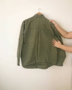 Army Olive Green Shirt | Men Button Down Shirt | Preloved