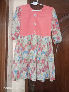 Chiffon frock (Size: 7 to 10 years ) | Girls Skirts & Dresses | Worn Once