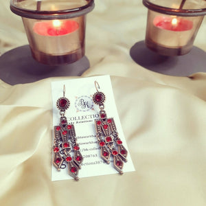 Letter "M" Earrings in Red | Women Jewellery | New