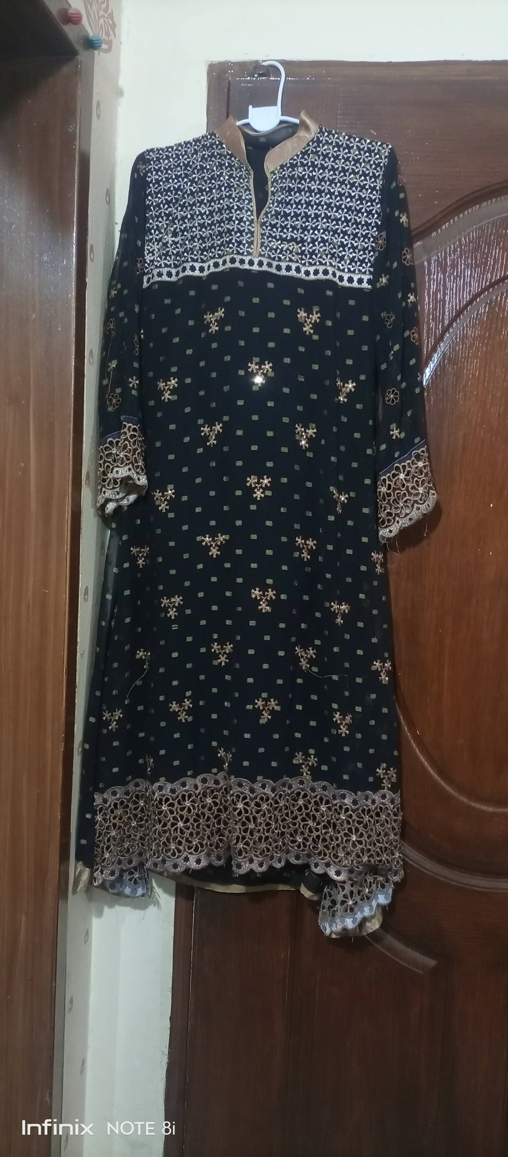 Fancy Black 3 PC Suit | Women Locally Made Formals | Medium | Worn Once