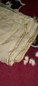 Golden Color Embroidered Suit | Women Formals | Medium | Preloved