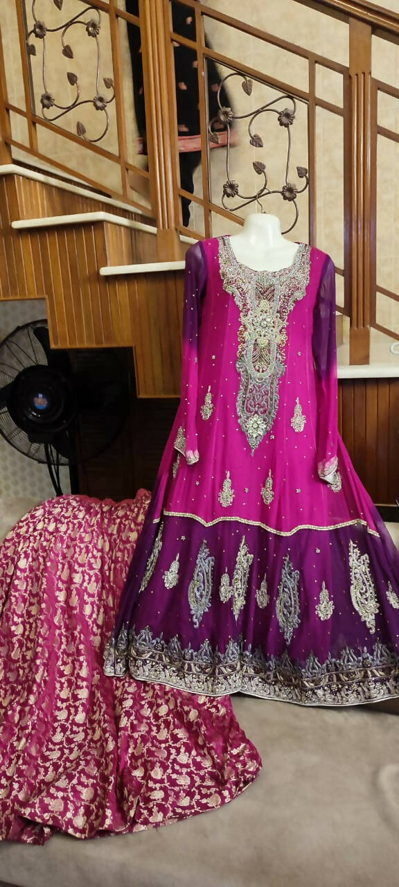 Heavy Embroidered  Sharara Suit | Women Locally Made Formals | Small | Worn Once