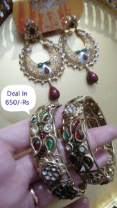 Indian bangles and earrings | Women Jewellery | Brand New