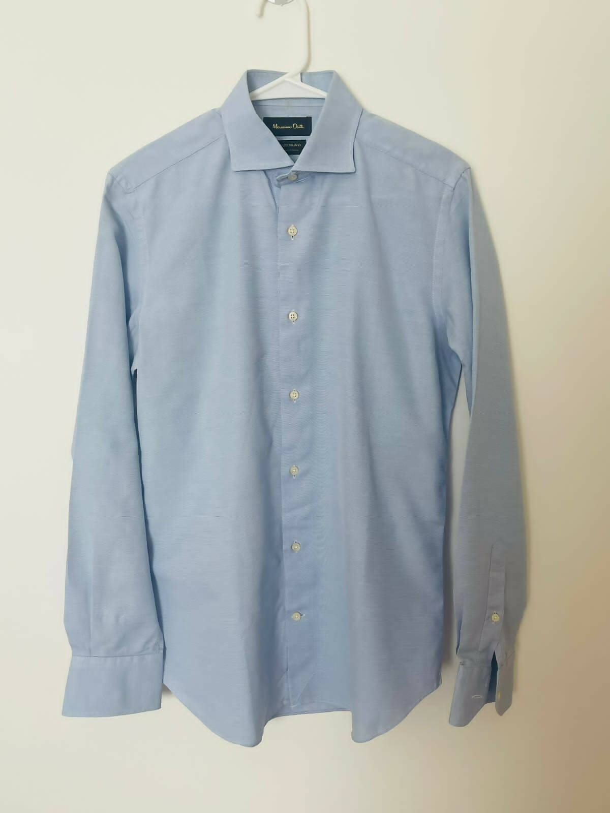 Massimo | Blue Button-down Shirt | Men T-Shirts & Shirts