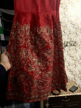 Frock with sharara and dupatta 3 piece (Size: M ) | Women Locally Made Formals | Worn Once