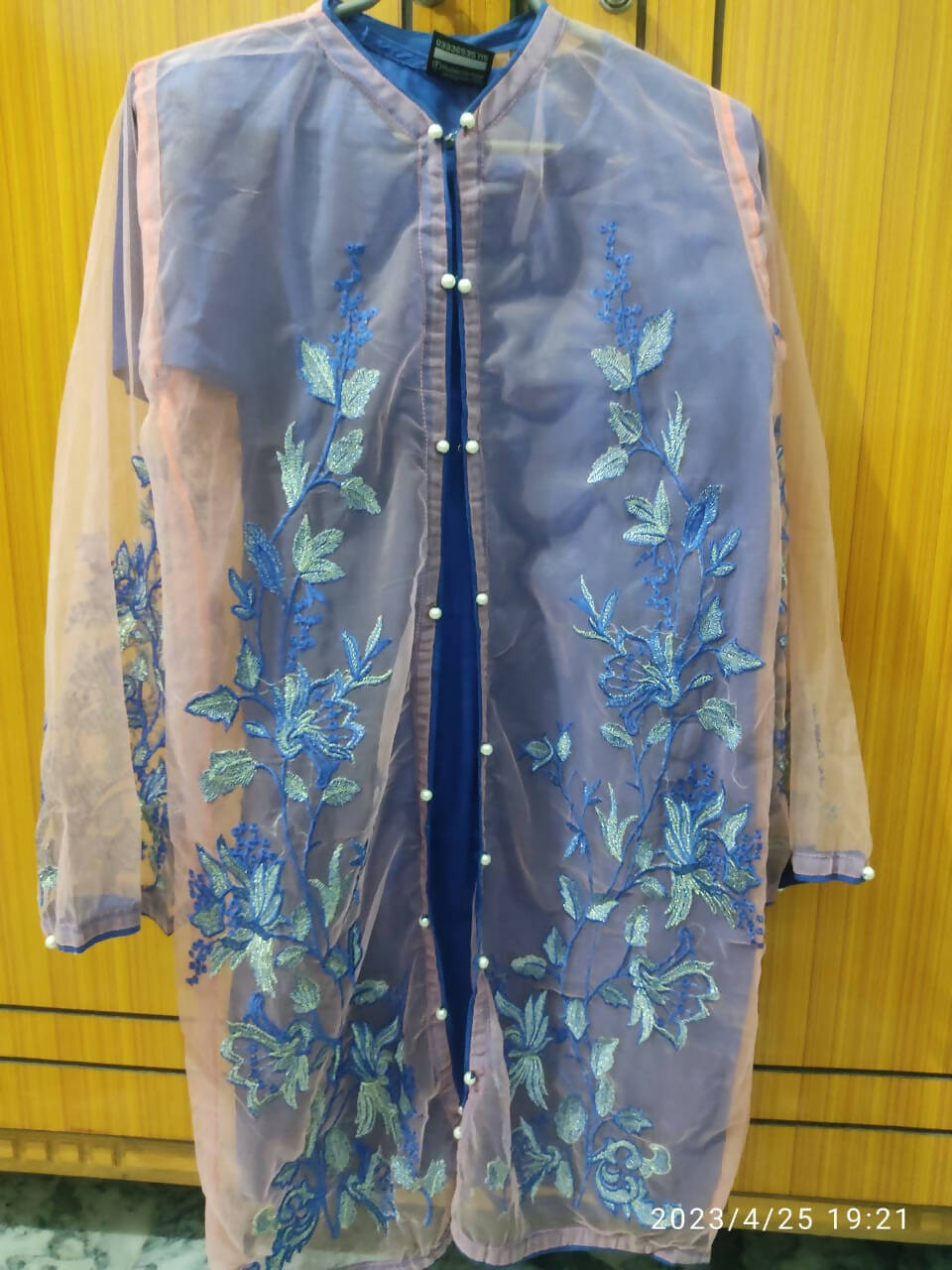 Embroidered Open Kurta & Capri | Women Locally Made Formals | Small | Worn Once