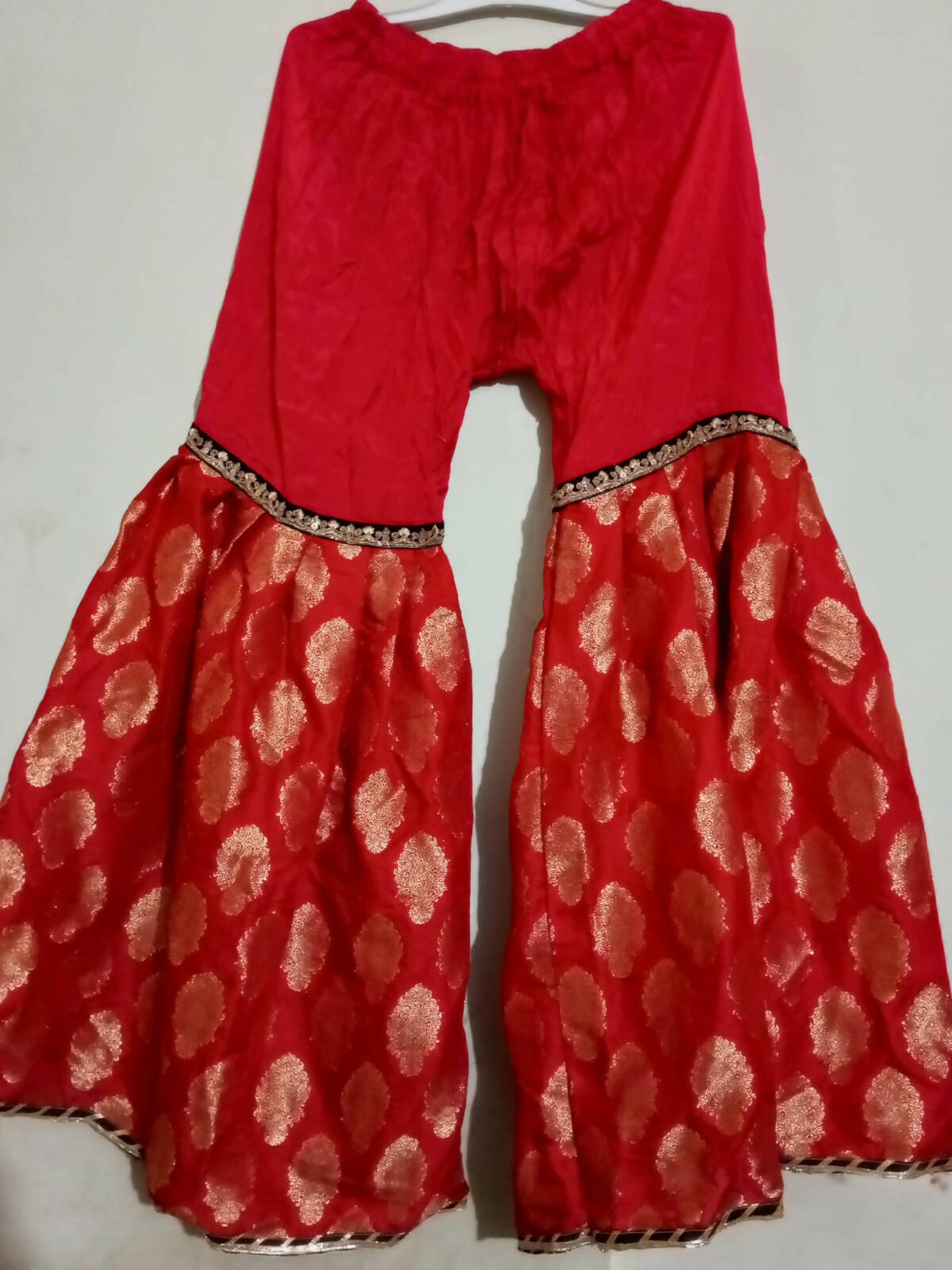 Anari Red Gharara (Size: S ) | Women Formals | Preloved