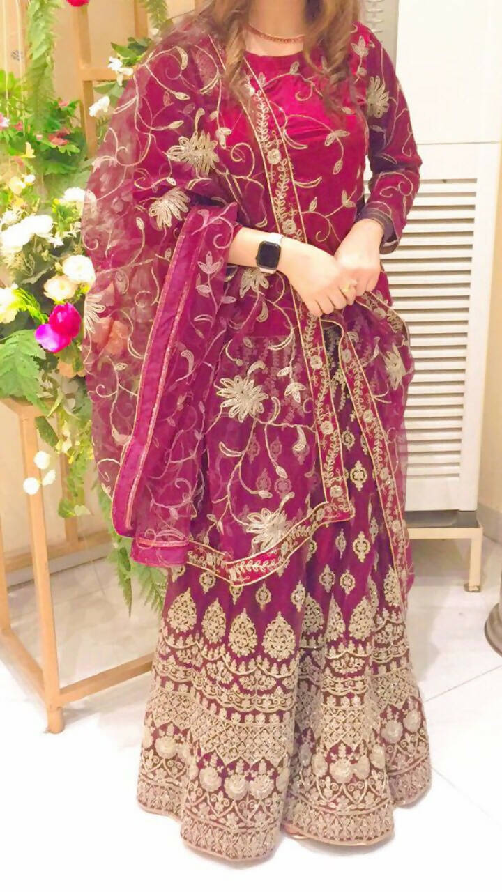Stunning Maroon Lehnga | Women Locally Made Formals | Large | Worn Once