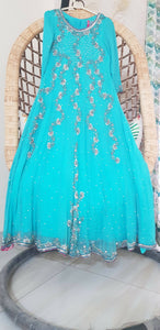 Blue Fancy Maxi Long Dress | Women Formals | Preloved