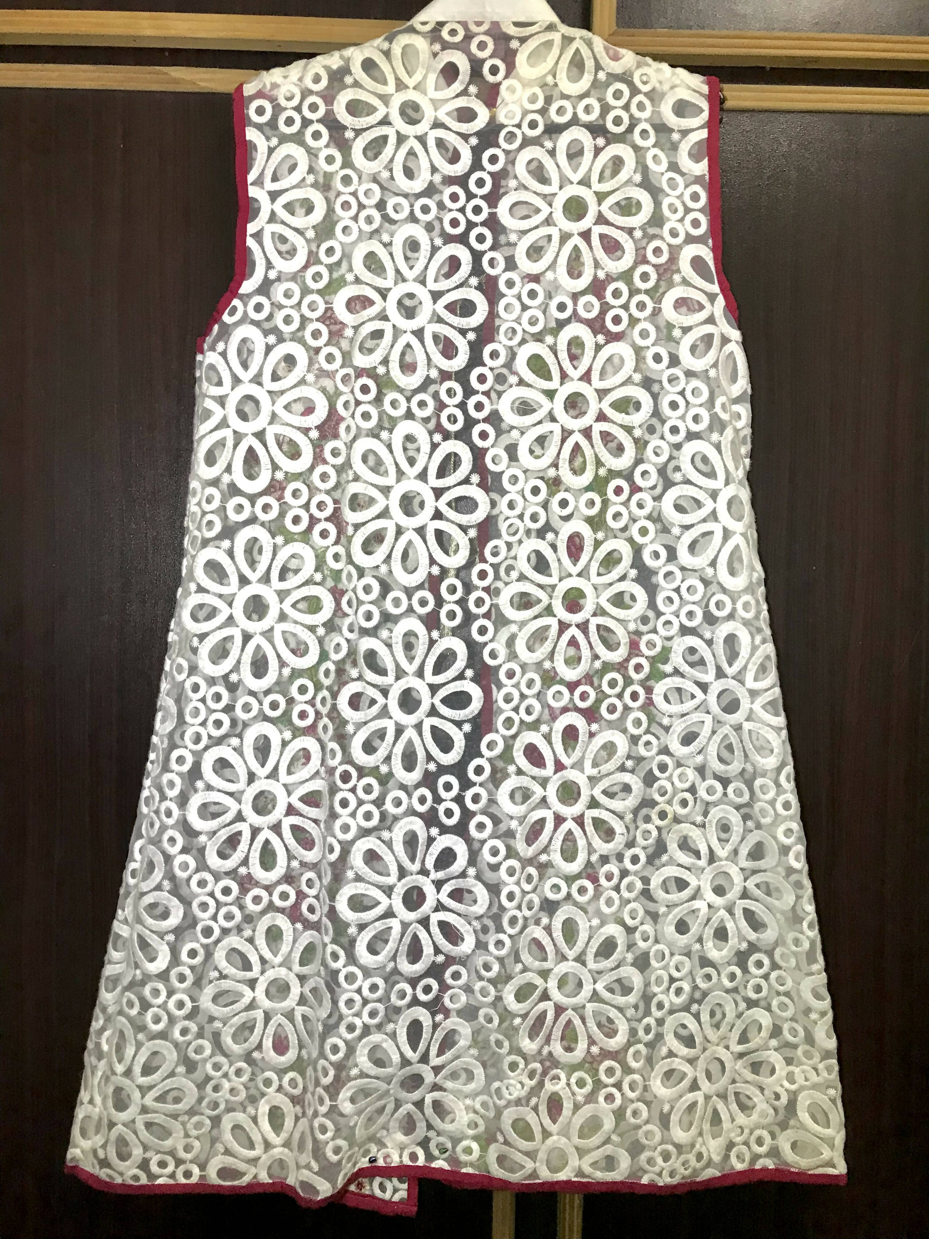 White Embroidered Gown | Women Formals | Worn Once