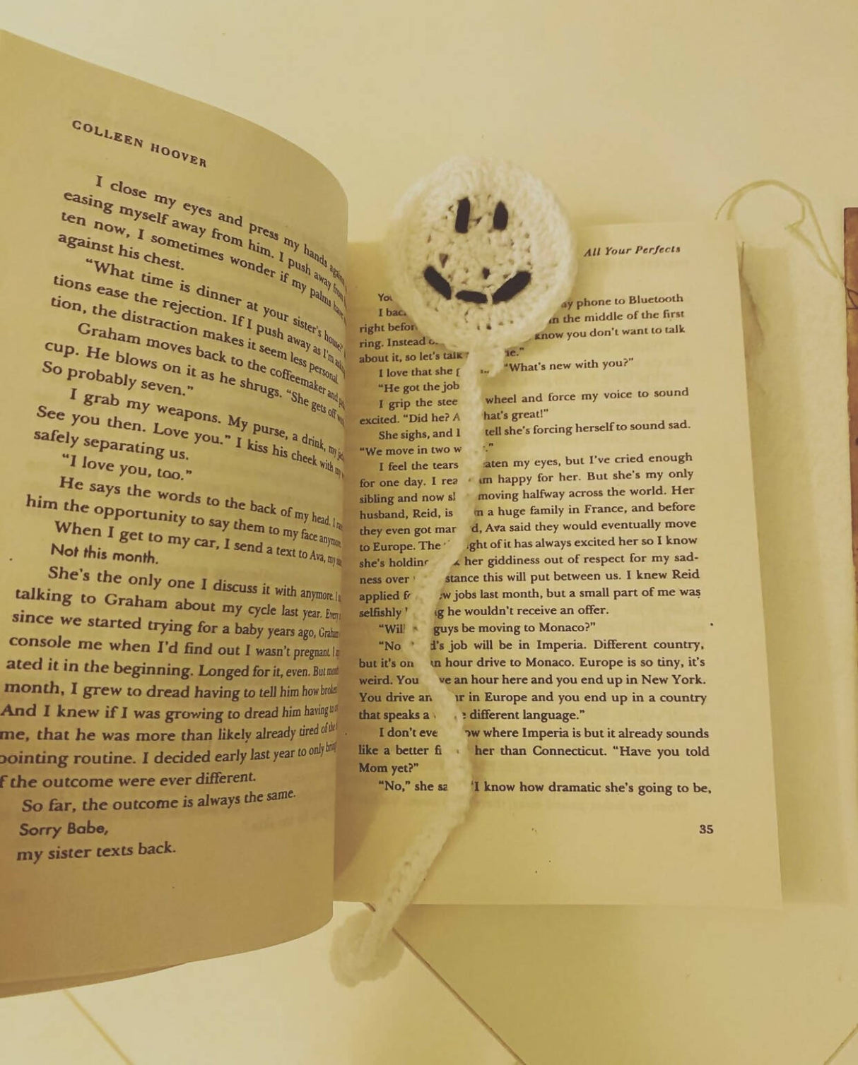 Crochet Smiley White Bookmark | Corporate Gifts | New