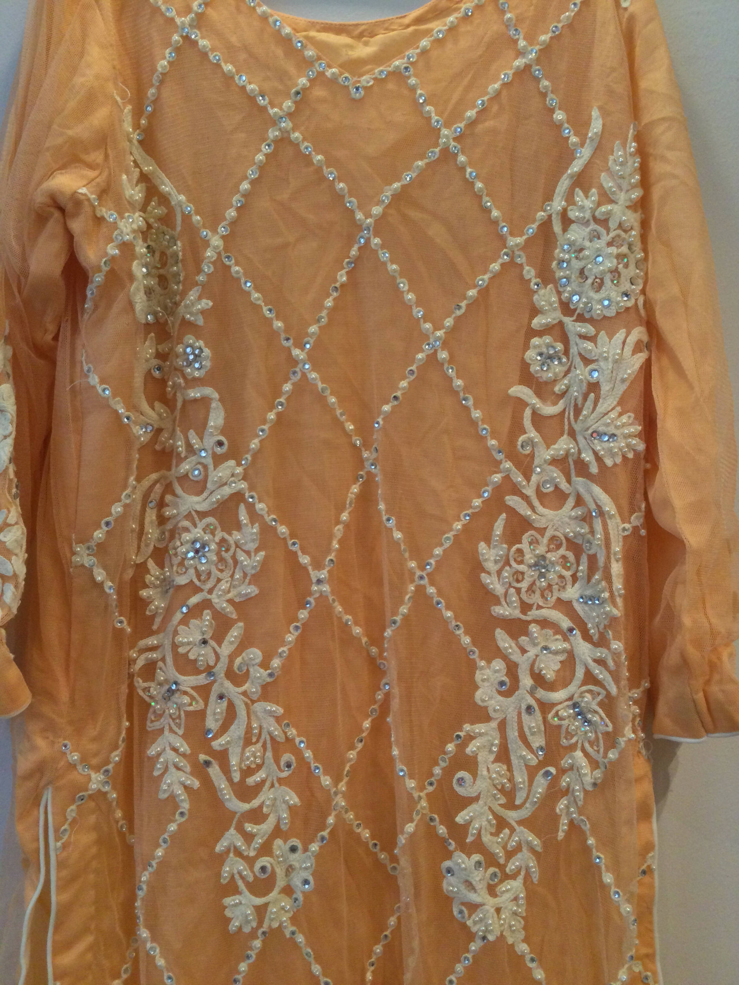 Peach 2pc shirt and dupatta | Women Formals | Size S | New