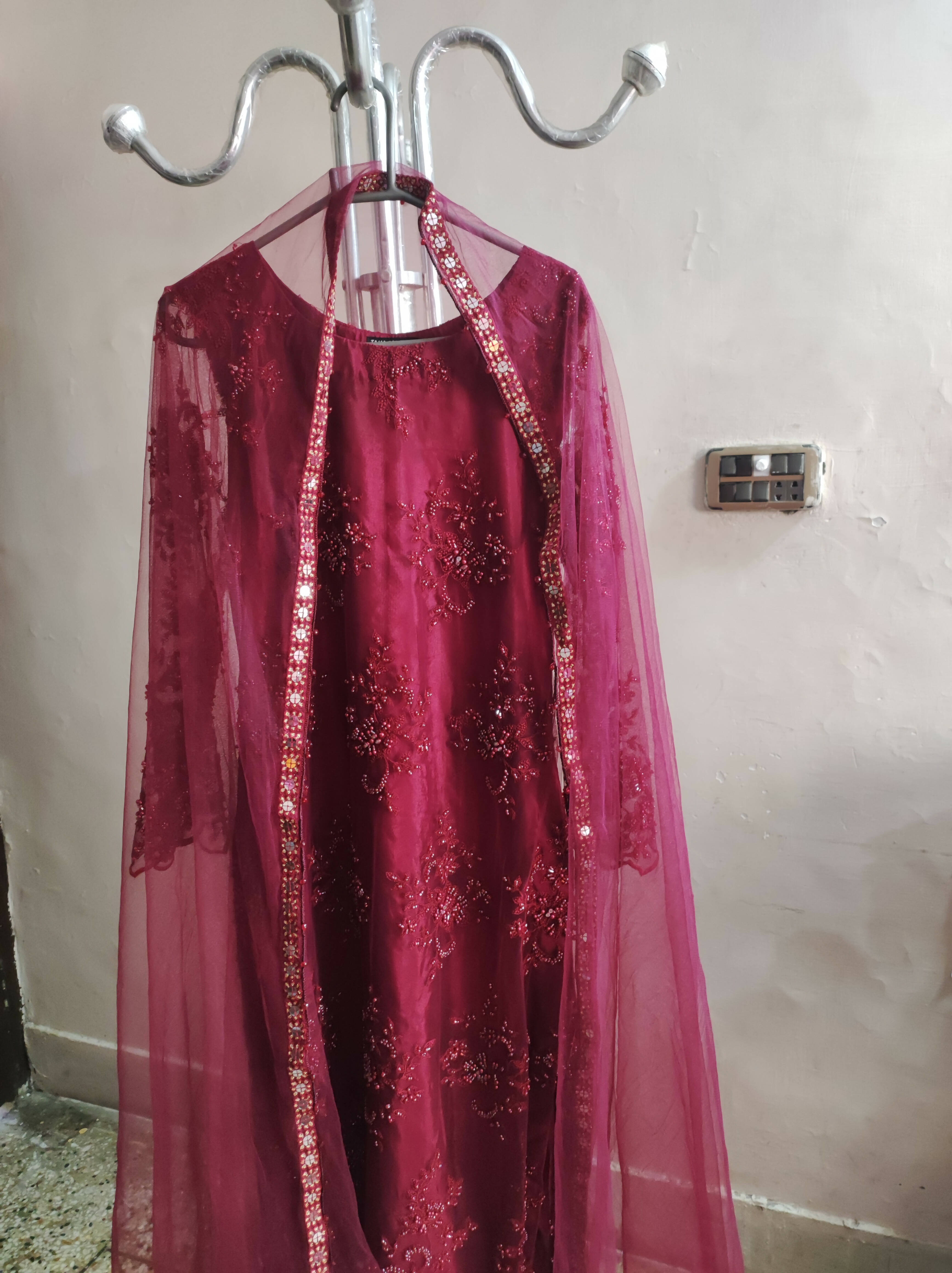 Stylish Maroon Lehanga Suit | Women Locally Made Formals | Small | Worn Once