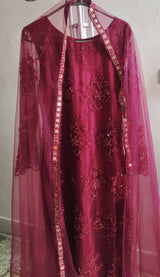 Stylish Maroon Lehnga Suit | Women Locally Made Formals | Small | Worn Once