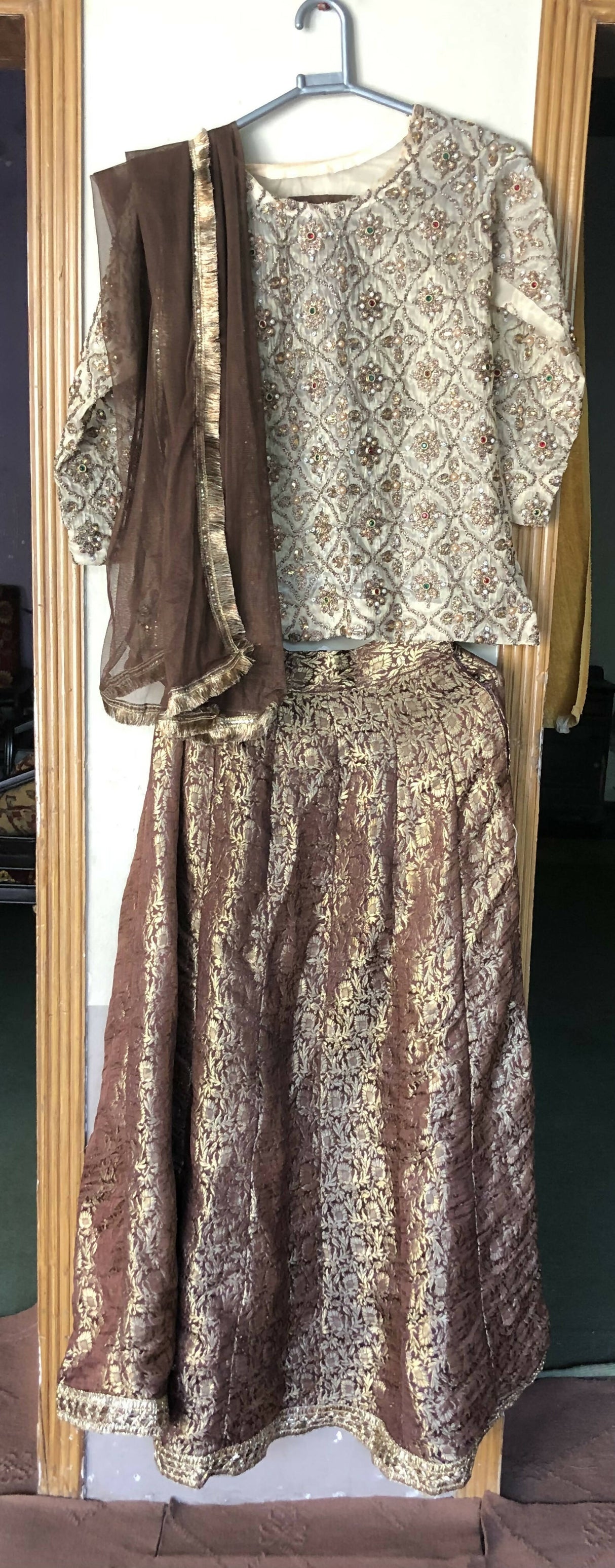 3 PC Ghaghra Choli | Women Locally Made Formals | Medium | Worn once