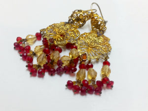 Golden Earrings | Women Jewellery | Large | Preloved