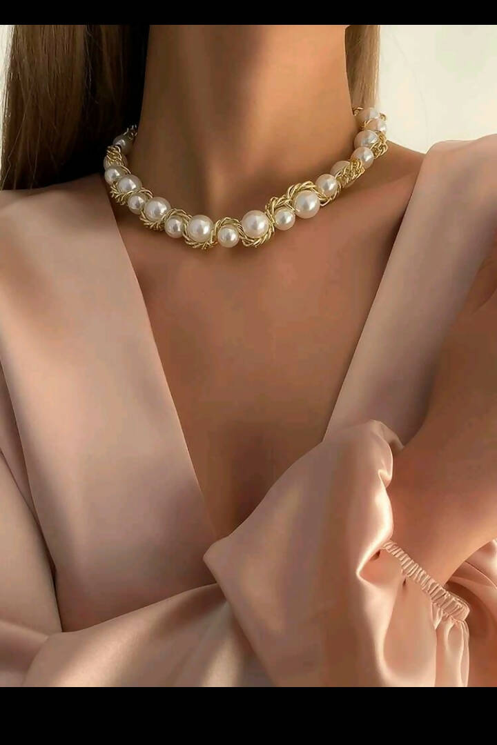 Shein | Faux Pearl Beaded Necklace | women jewelry| | Brand New