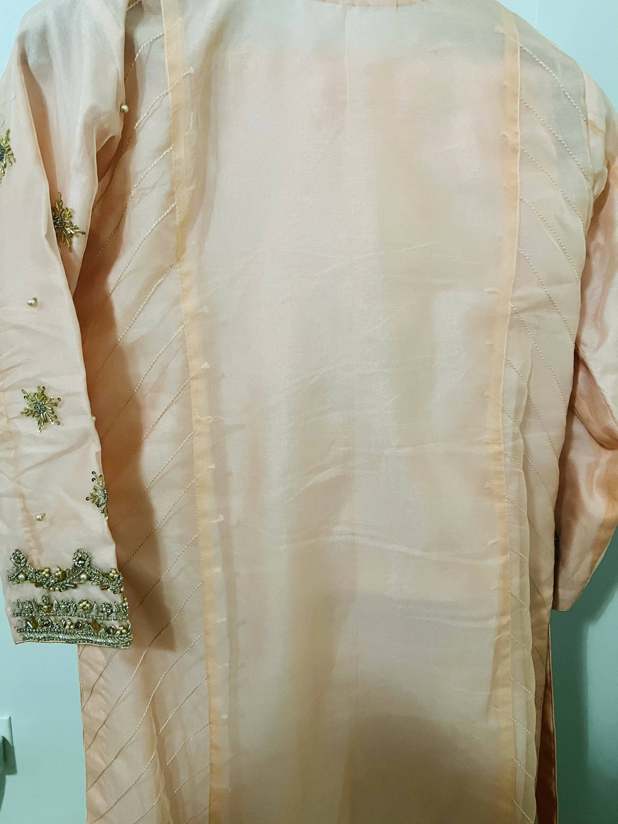 Peach 3 PC Suit | Women Locally Made Formals | Medium | Worn Once