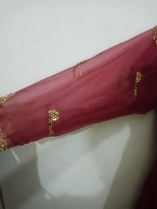 Maroon Cotton Silk Maxi (Size: M )| Women Frocks & Maxis | Preloved