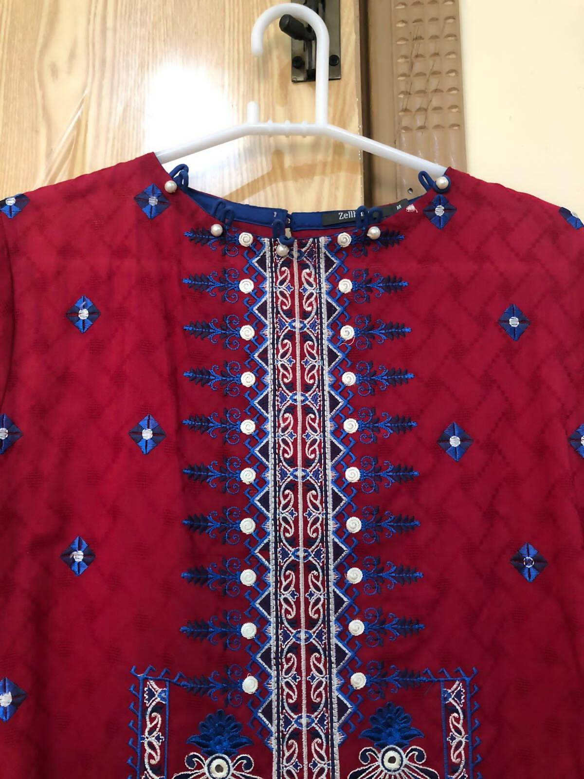 Zellbury | Red Kurta | Women Branded Kurta | Worn Once