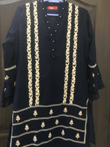 Change | Black Embroidered Kurta | Women Branded Formals | Medium | Preloved