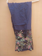 Blue Tissue Embroidered 3 pc Suit | Women Locally Made Kurta | Medium | New