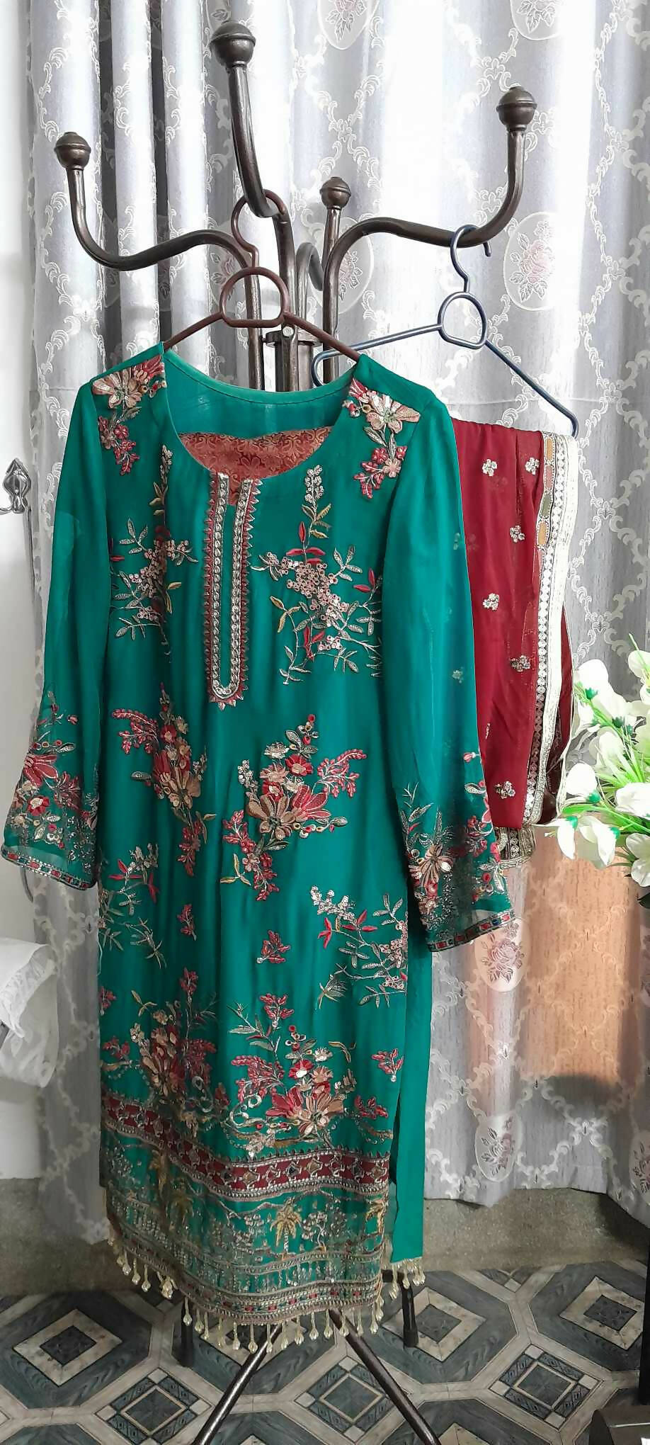 Heavy Embroided Suit | Women Locally Made Formals | Medium | Worn Once