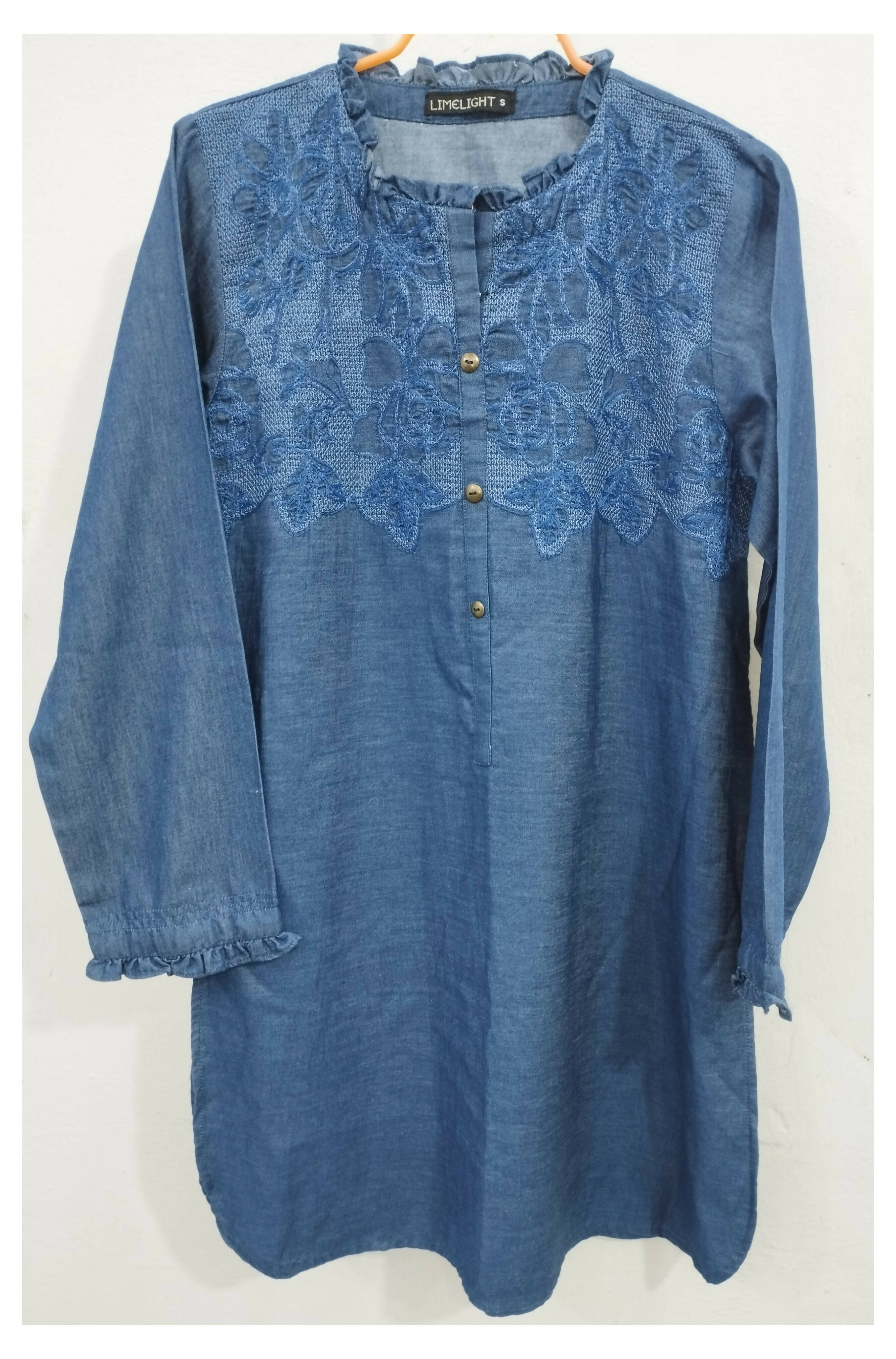 Limelight | Blue Denim Kurta | Women Branded Kurta | Small | New