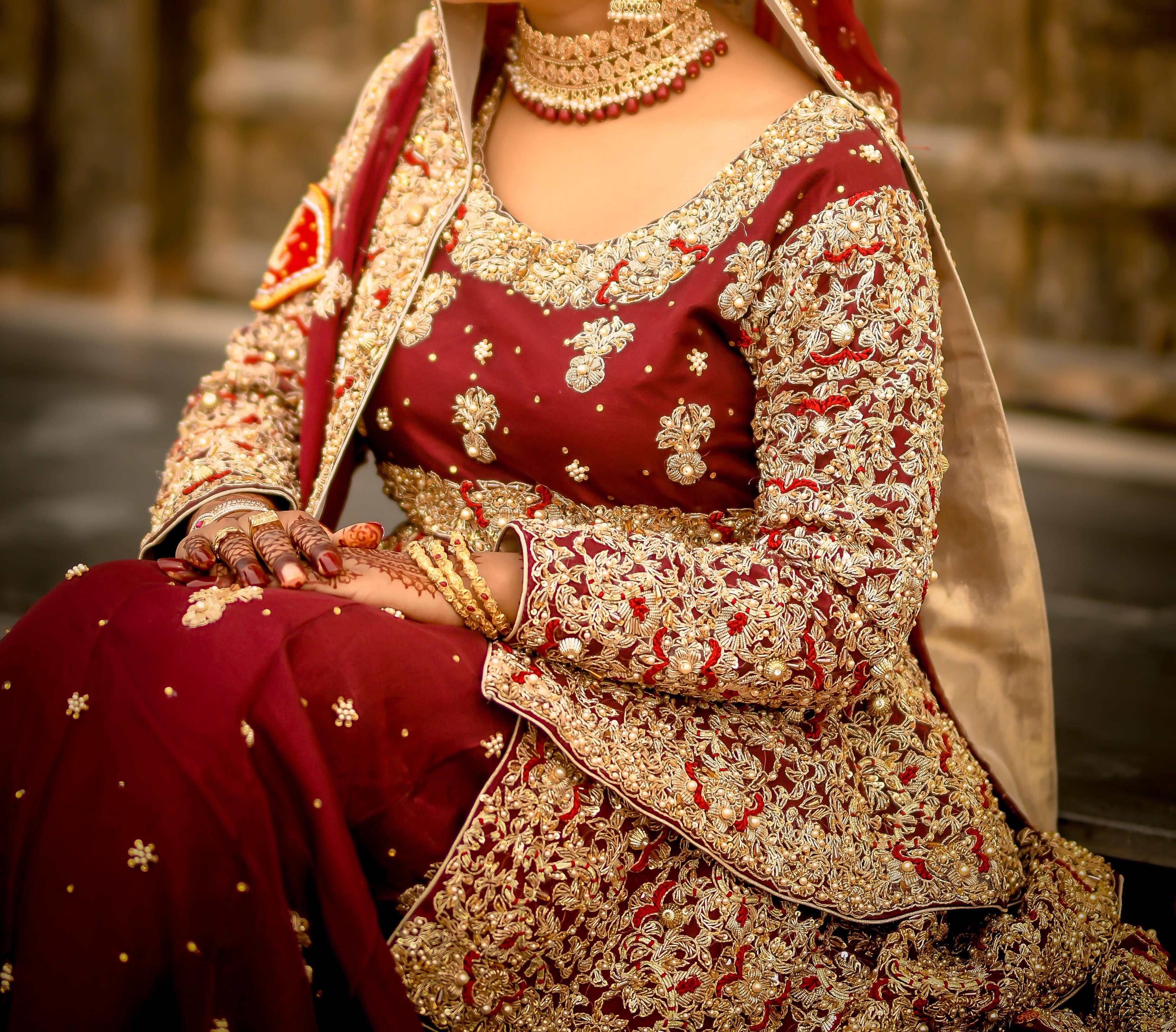 Maroon Red Wedding Lehenga | Women Bridals | Worn Once