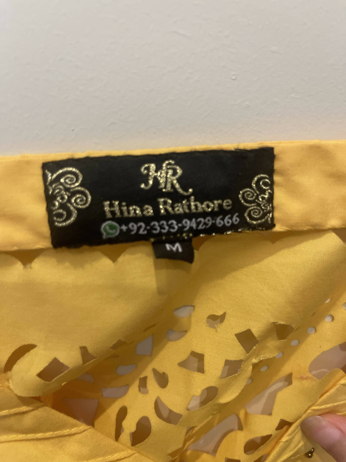 Hina Rathore | Yellow Kurta | Women Branded Kurta | Medium | Worn Once