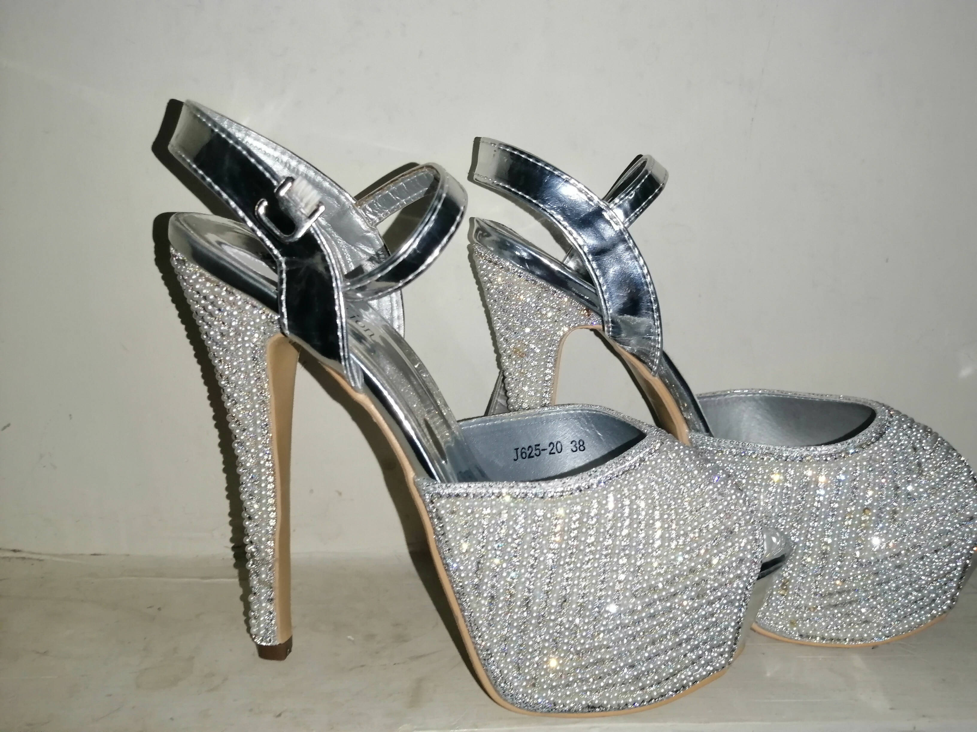 Silver heels | Women Shoes | Worn Once