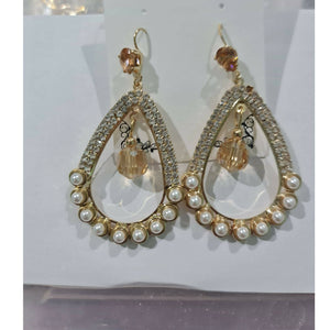 Large Pearl Hoop Earrings | Women Jewelry | Brand New