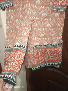 Khaadi Lawn open shirt (Size: M )| Women Kurta | Worn Once