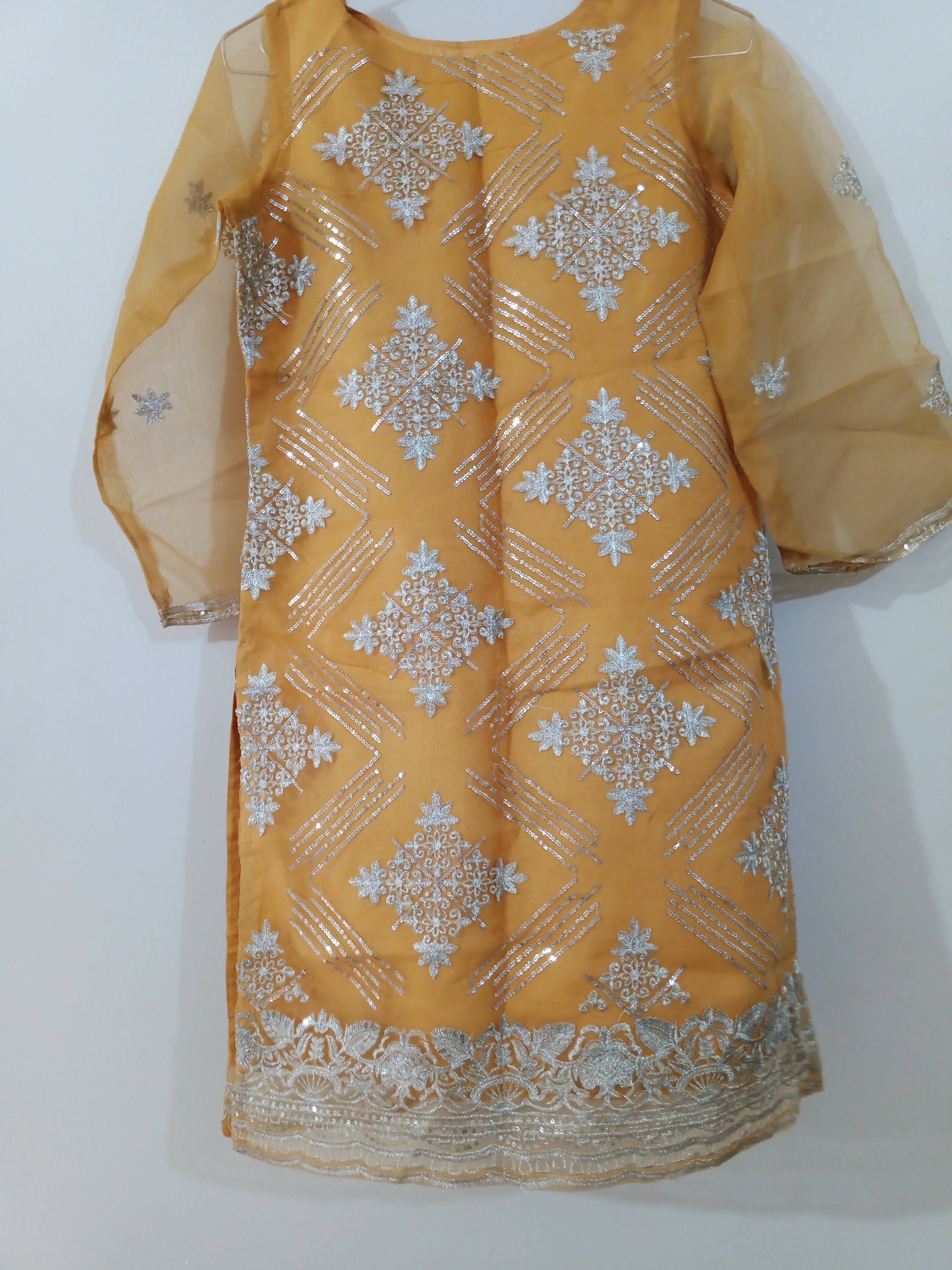 Mustard 3 PC Suit | Women Locally Made Formals | Medium | New