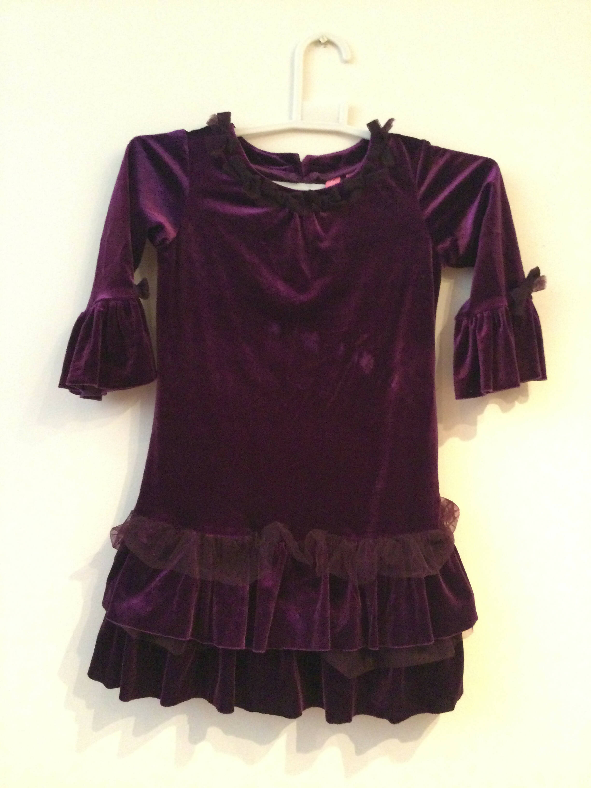 Purple velvet dress (Size: 3T) | Girls Skirts & Dresses | Preloved