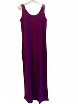 خواتین کا لباس | خواتین کی بنیادی آستین والی میکسی ڈریس | جامنی | پریلوڈ 