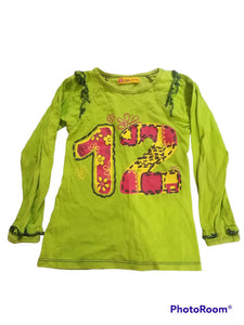 Little Junior | Green T Shirt ( Size: 5 to 8 Year Old ) | Girls Tops & Shirts | Preloved